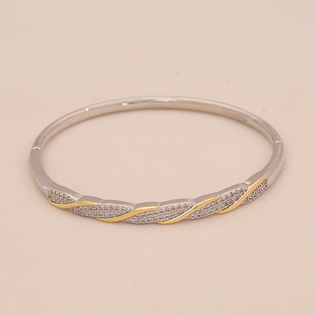 Gold Heart Leopard Snake Cuff Bracelet