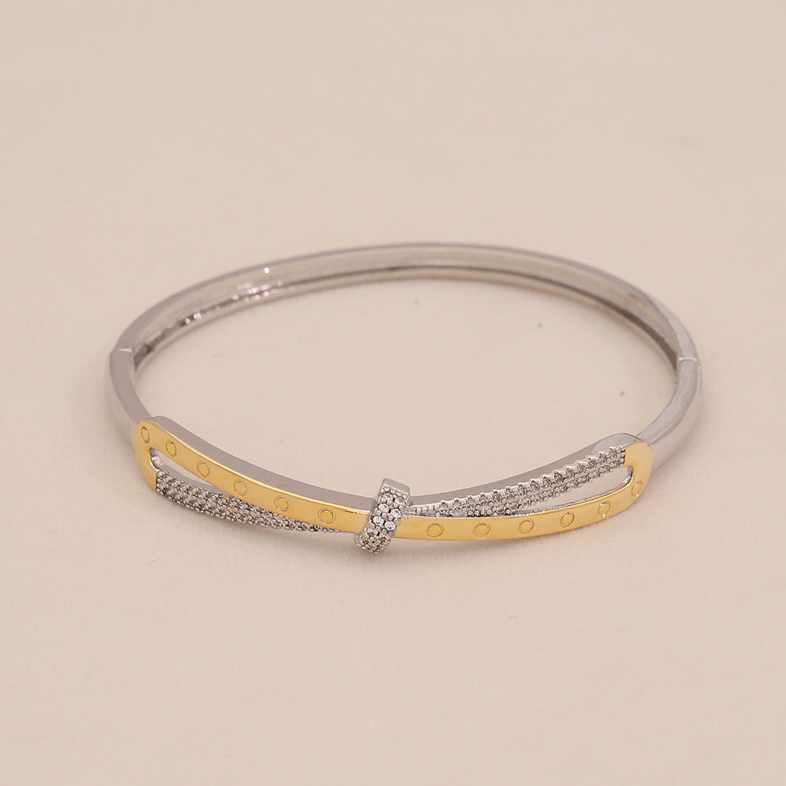 Gold Heart Leopard Snake Cuff Bracelet