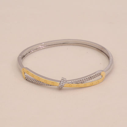 Gold Heart Leopard Snake Cuff Bracelet