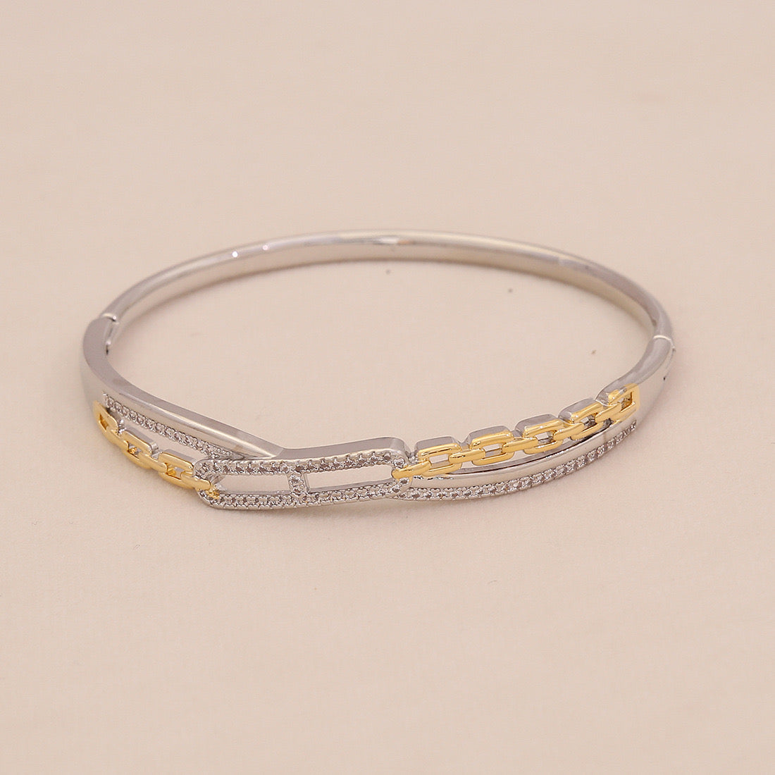 Gold Heart Leopard Snake Cuff Bracelet