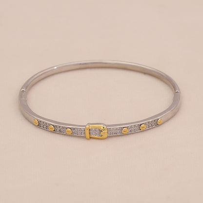 Gold Heart Leopard Snake Cuff Bracelet