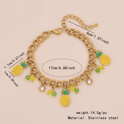 Fruit Crystal Pendant Necklace