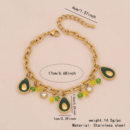 Fruit Crystal Pendant Necklace