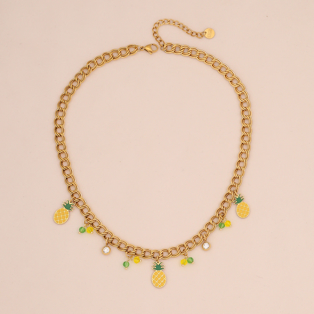 Fruit Crystal Pendant Necklace