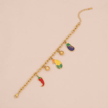 Watermelon Apple Chilli Pendant Necklace