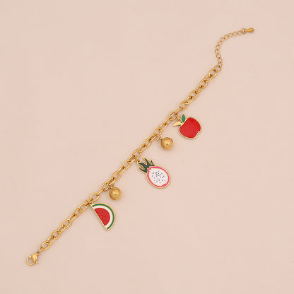 Watermelon Apple Chilli Pendant Necklace