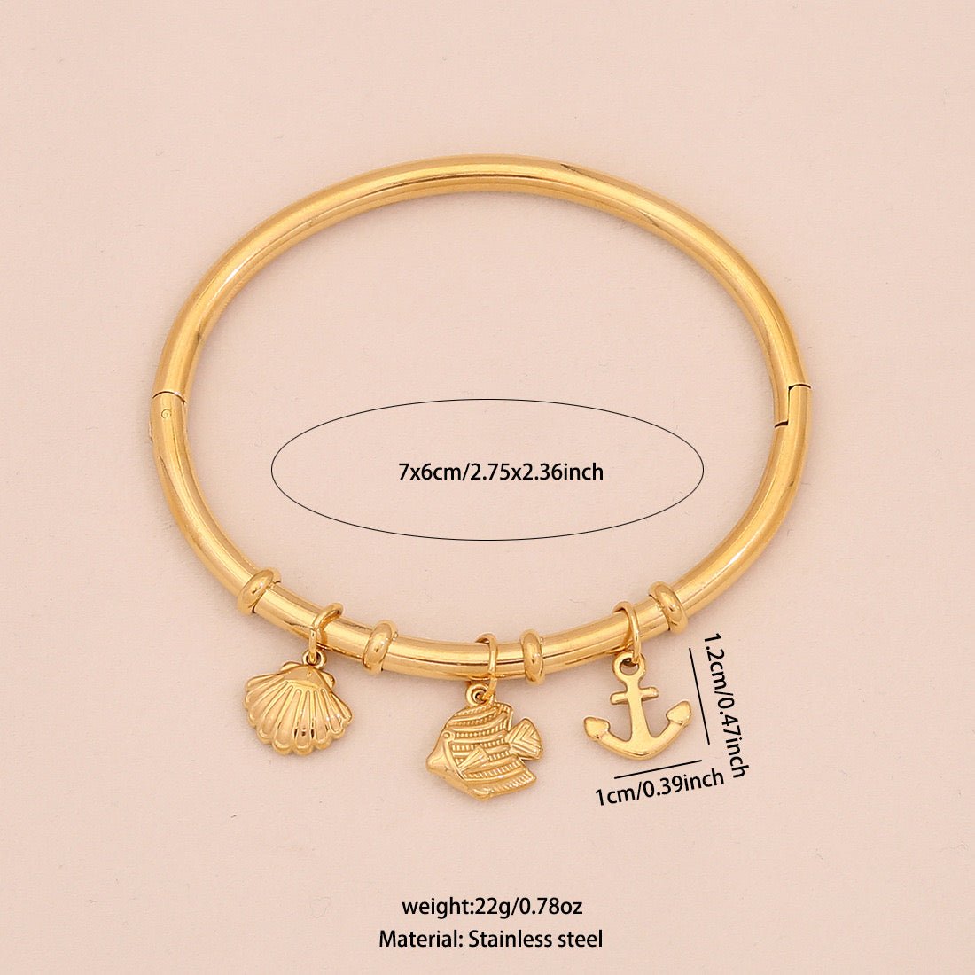 Starfish Shell & Butterfly Flower Bracelet