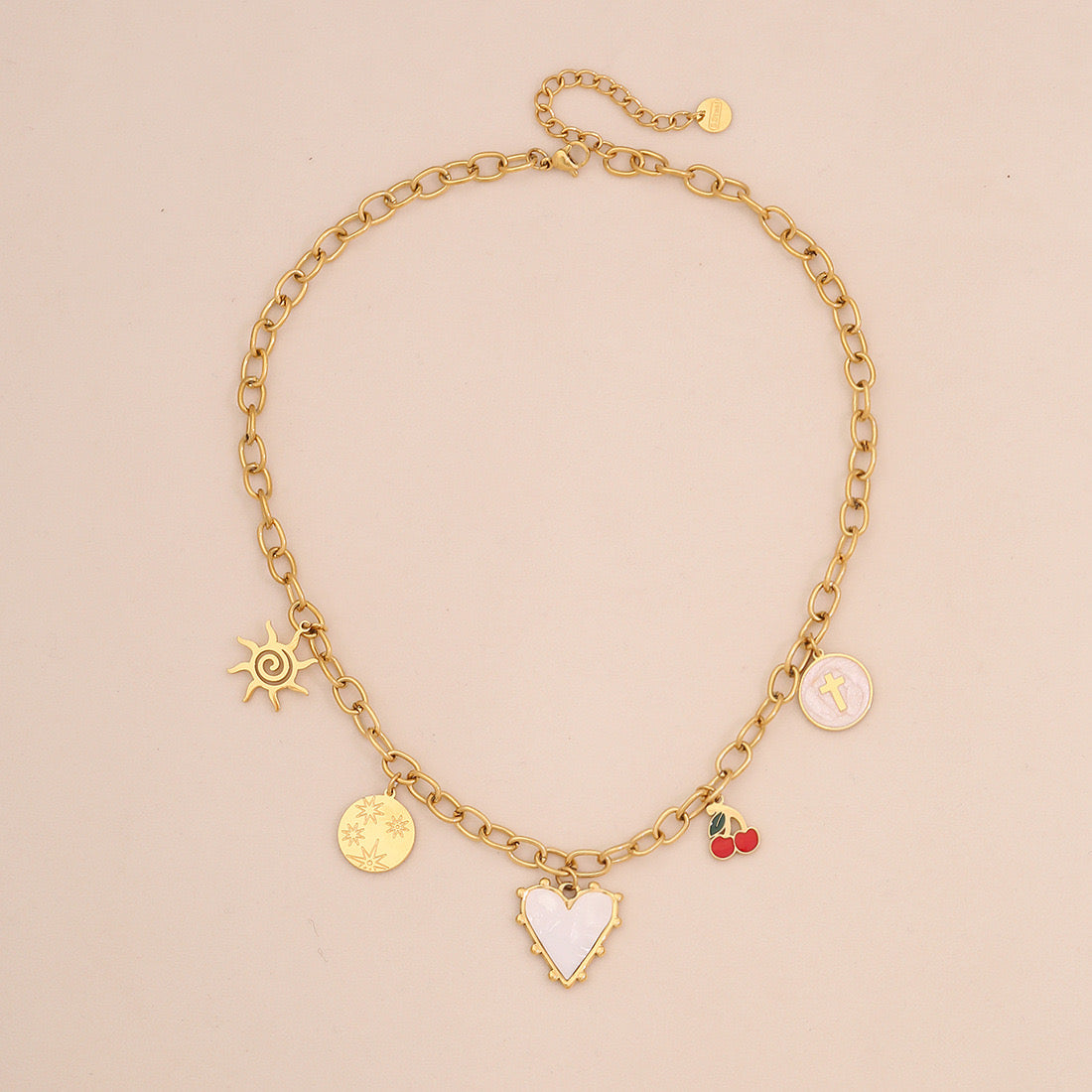 Dopamine Heart Pendant Vintage Necklace