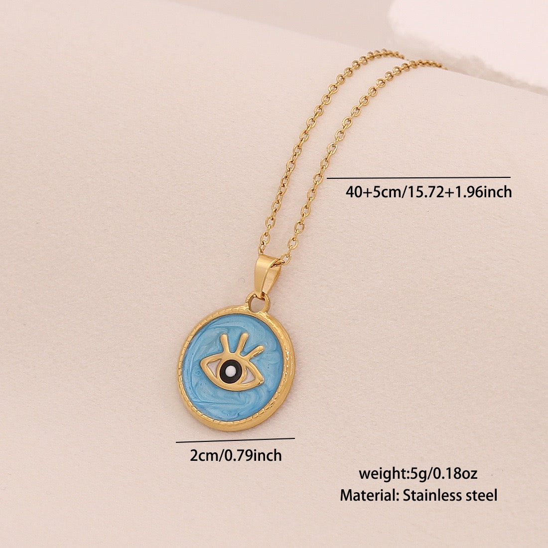 Geometric Eye Pendant Necklace