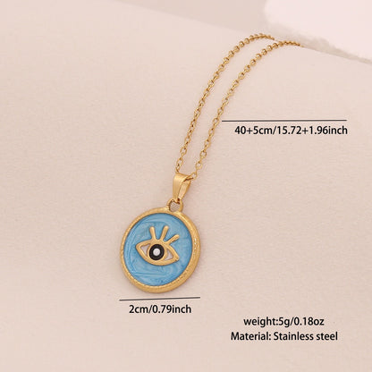 Geometric Eye Pendant Necklace