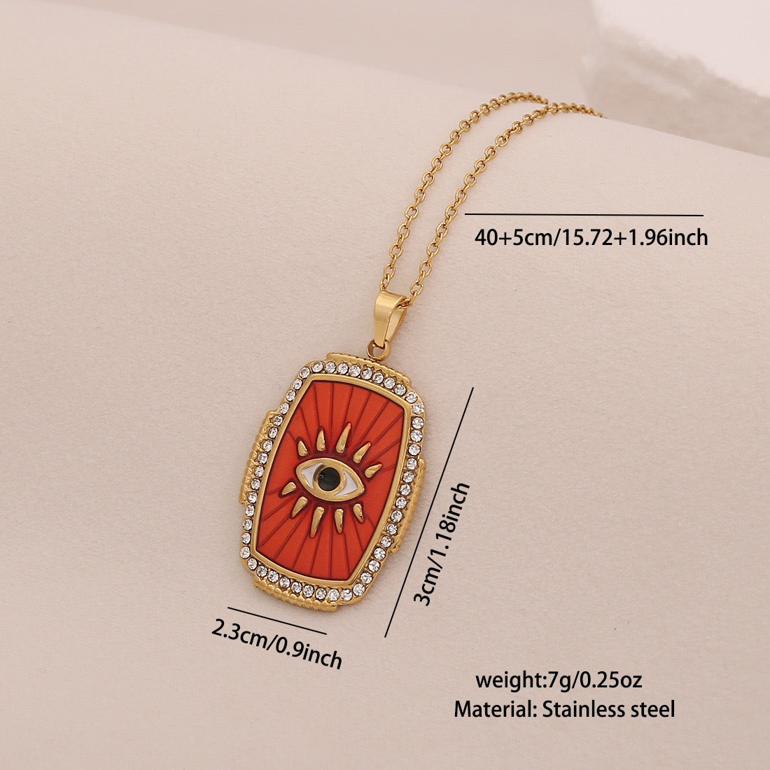 Geometric Eye Pendant Necklace