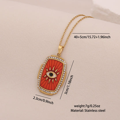 Geometric Eye Pendant Necklace