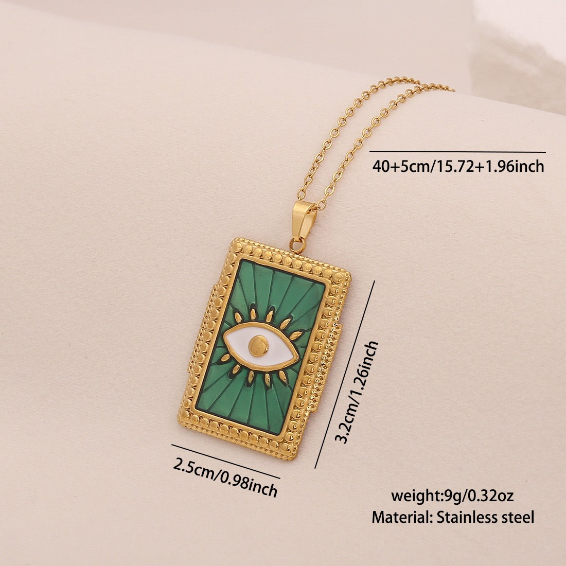 Geometric Eye Pendant Necklace
