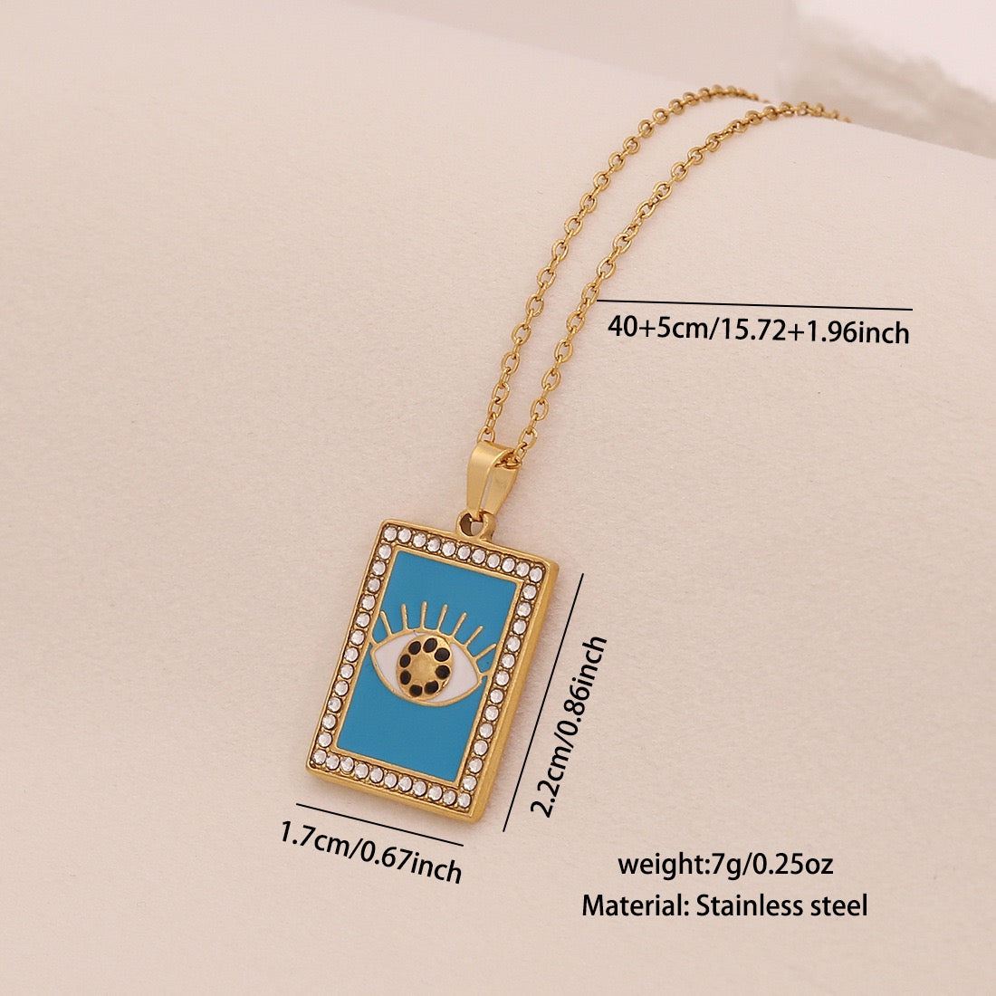 Geometric Eye Pendant Necklace