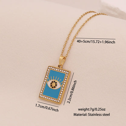 Geometric Eye Pendant Necklace