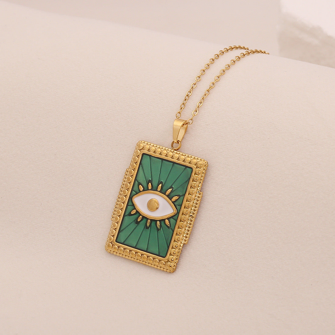 Geometric Eye Pendant Necklace