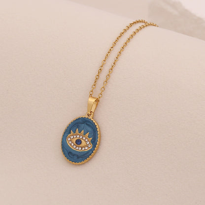 Geometric Eye Pendant Necklace