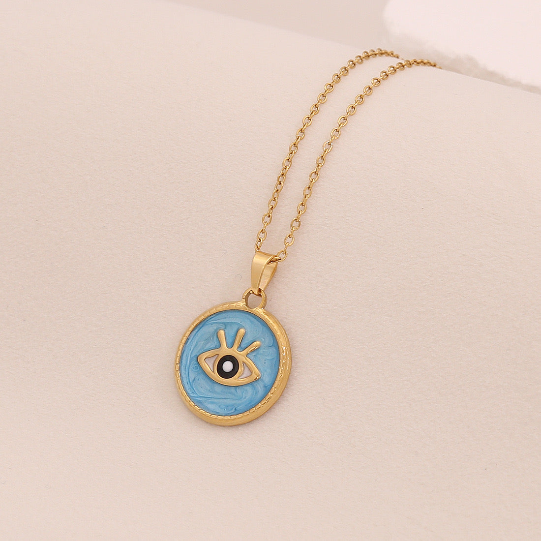 Geometric Eye Pendant Necklace