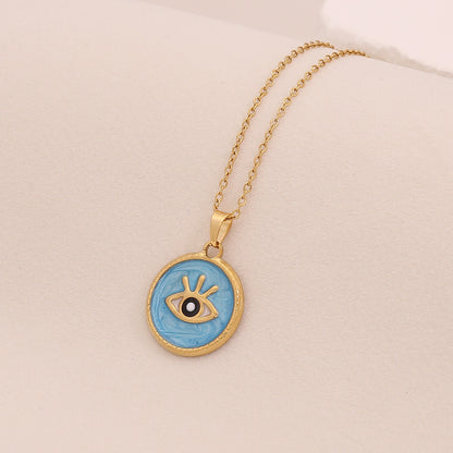 Geometric Eye Pendant Necklace
