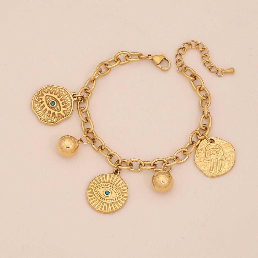 Geometric Star & Moon Bracelet