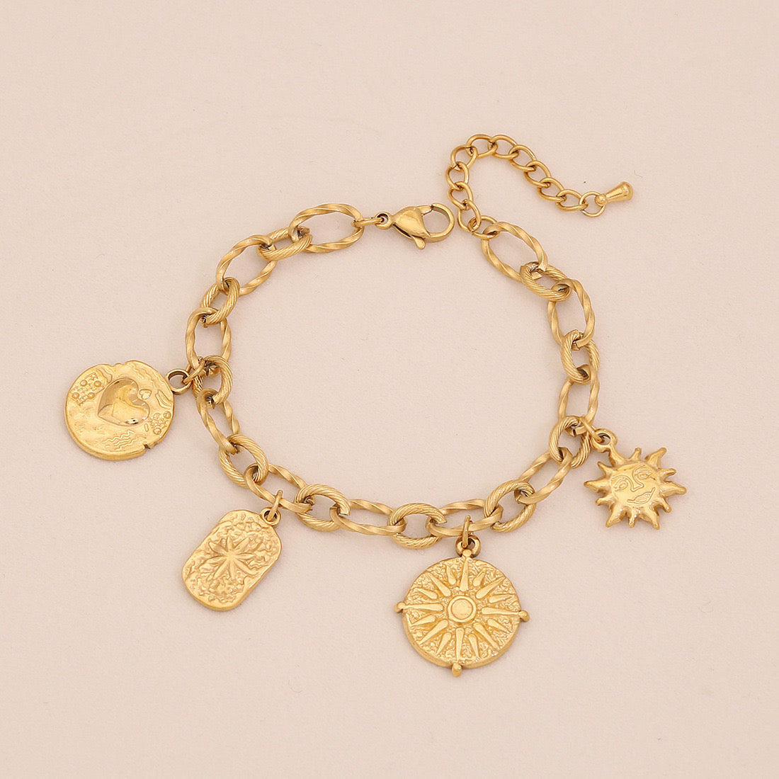 Geometric Star & Moon Bracelet