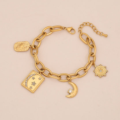 Geometric Star & Moon Bracelet