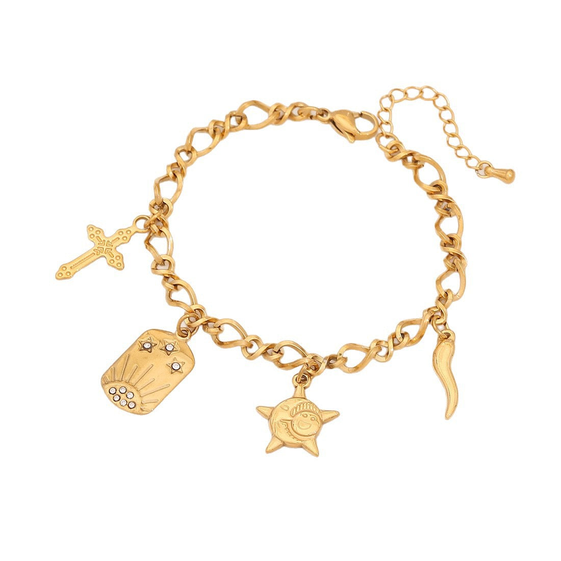 Geometric Star & Moon Bracelet