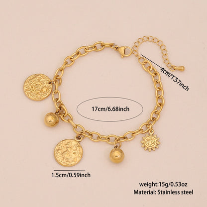 Geometric Star & Moon Bracelet