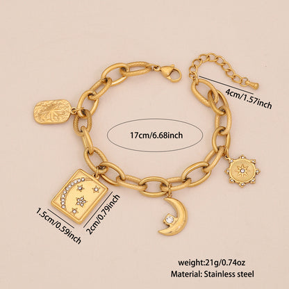 Geometric Star & Moon Bracelet