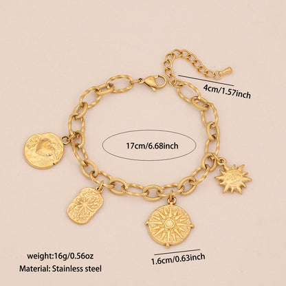 Geometric Star & Moon Bracelet