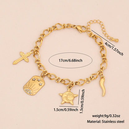 Geometric Star & Moon Bracelet