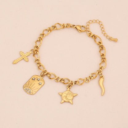 Geometric Star & Moon Bracelet