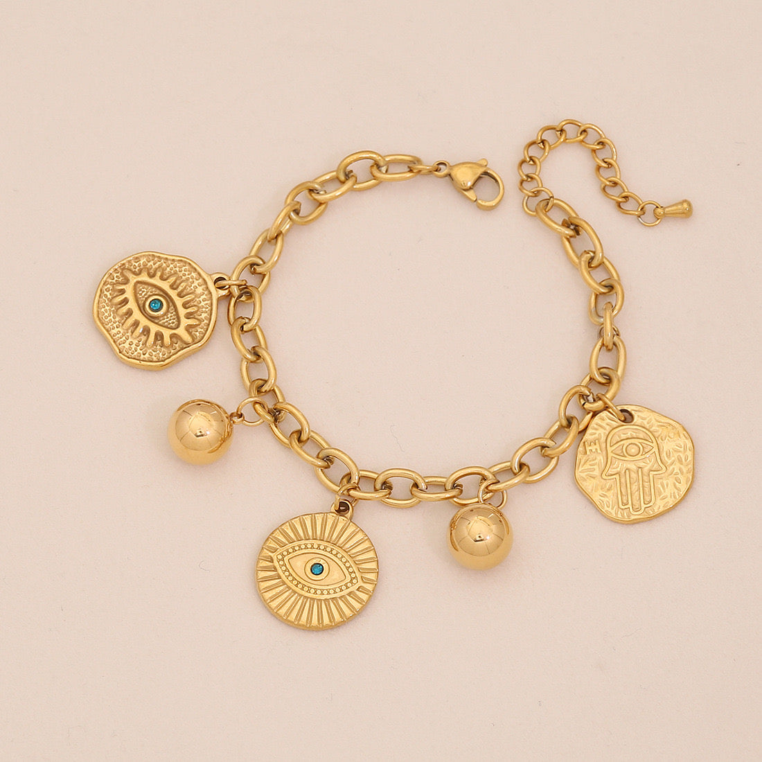 Geometric Star & Moon Bracelet