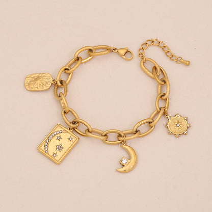 Geometric Star & Moon Bracelet