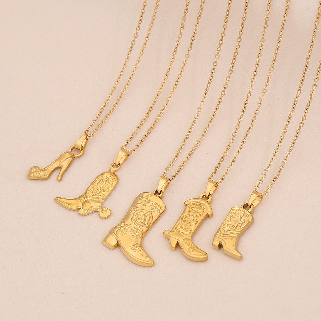 Boot Pendant Necklace