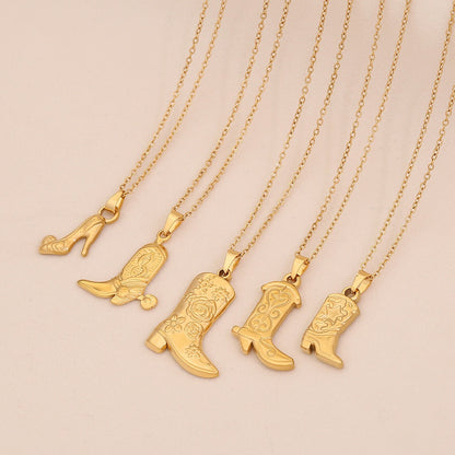 Boot Pendant Necklace