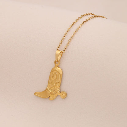 Boot Pendant Necklace