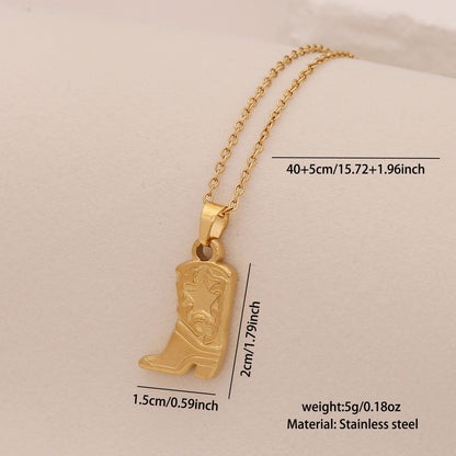 Boot Pendant Necklace
