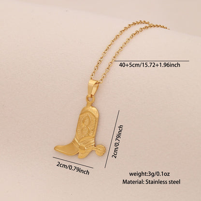 Boot Pendant Necklace