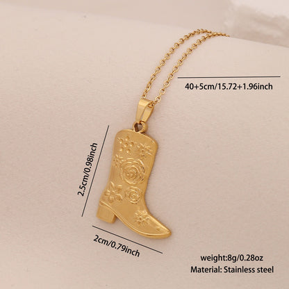 Boot Pendant Necklace