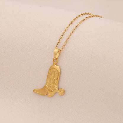 Boot Pendant Necklace