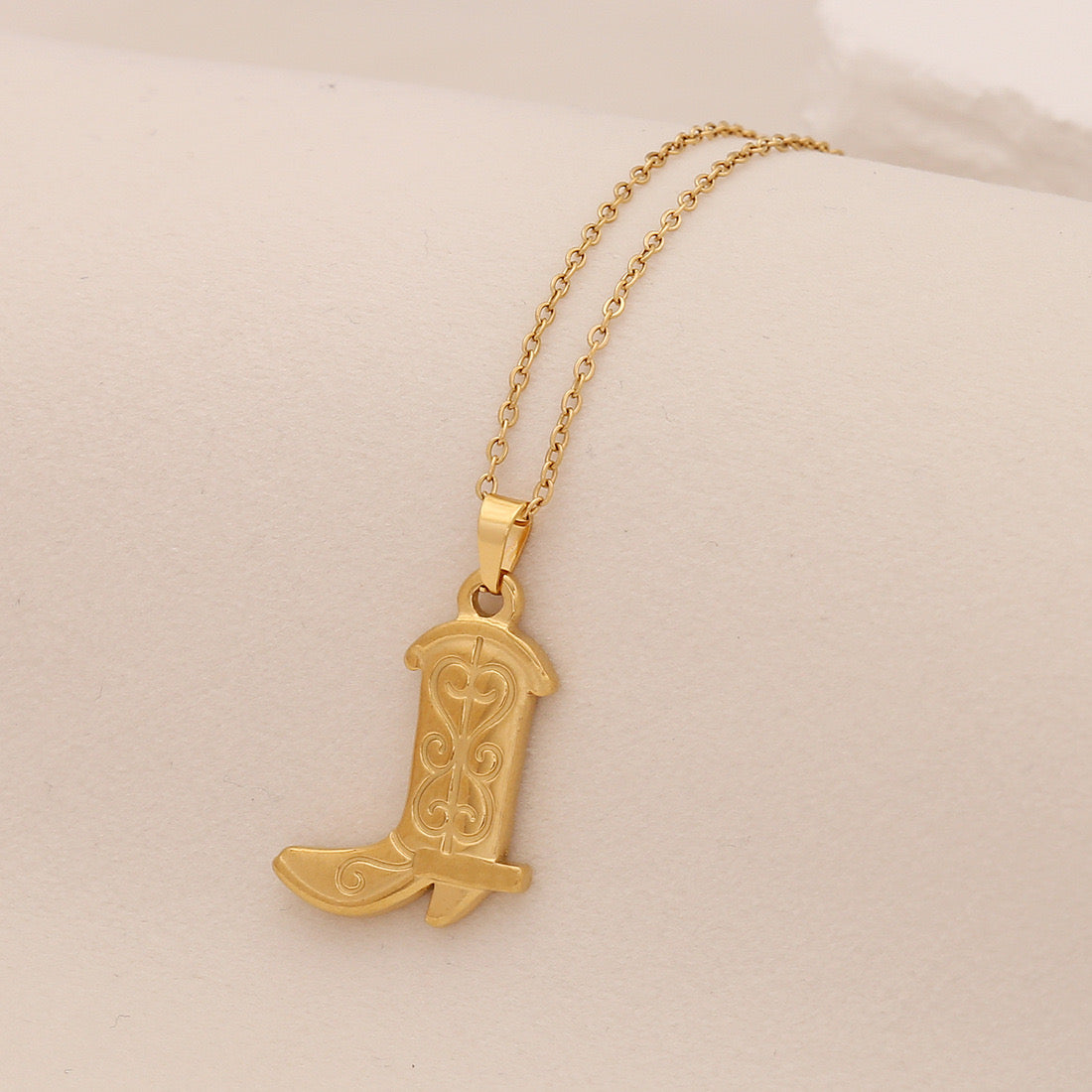 Boot Pendant Necklace