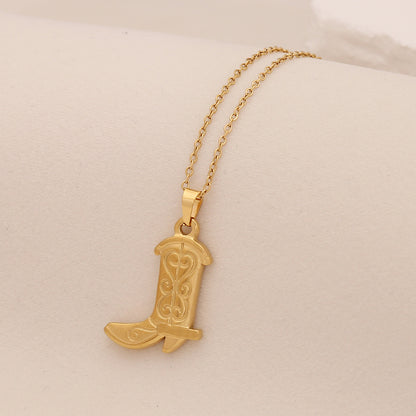 Boot Pendant Necklace