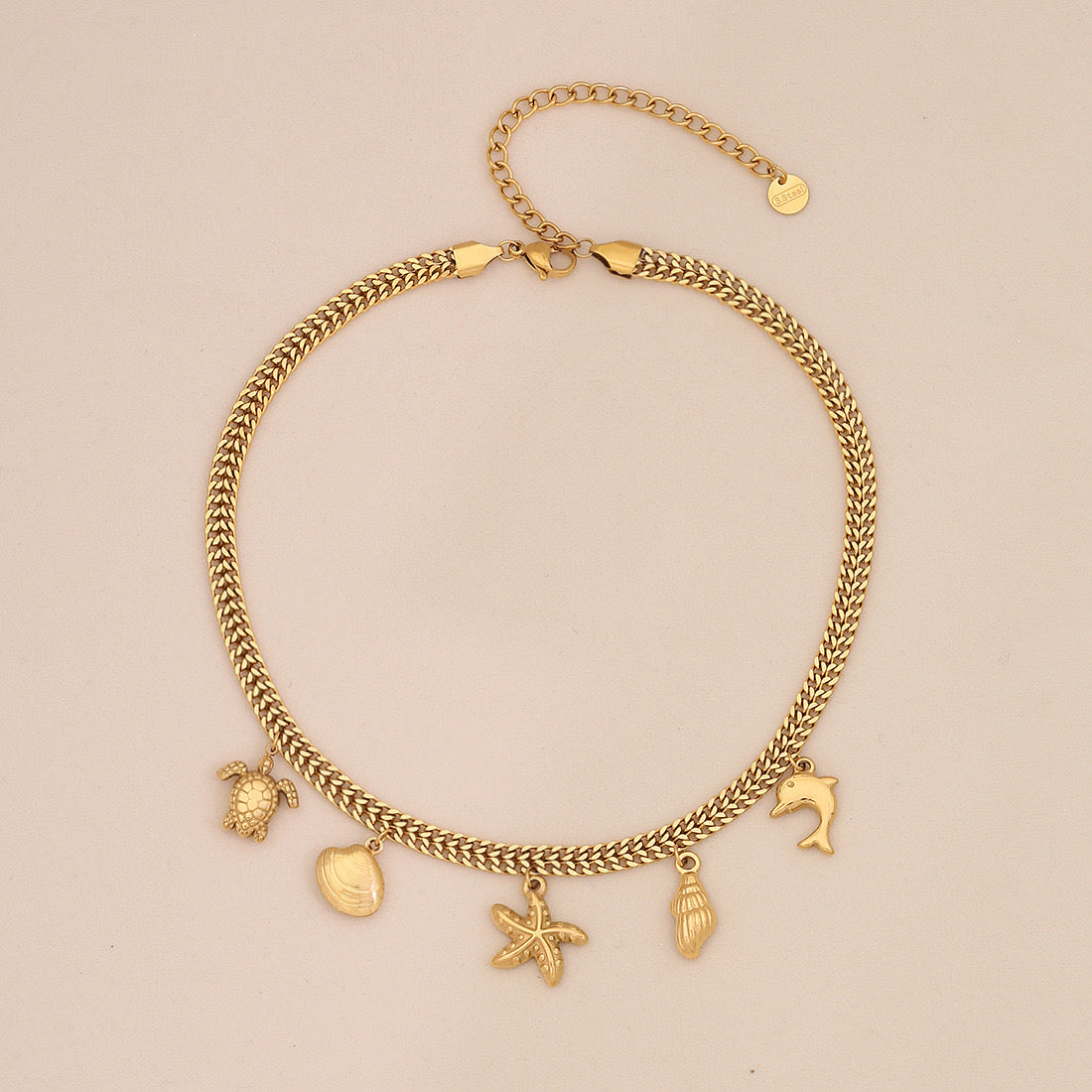 Colourful Glass Heart & Flower Necklace