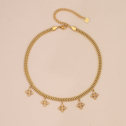 Colourful Glass Heart & Flower Necklace