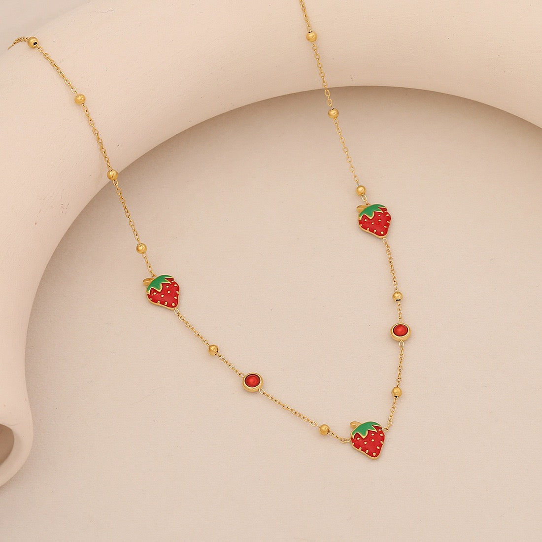 Cute Strawberry Stainless Steel Necklace