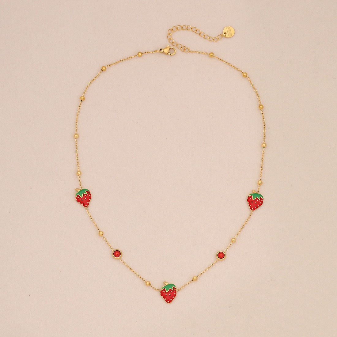 Cute Strawberry Stainless Steel Necklace
