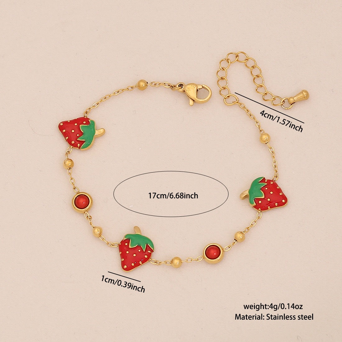 Cute Strawberry Stainless Steel Necklace