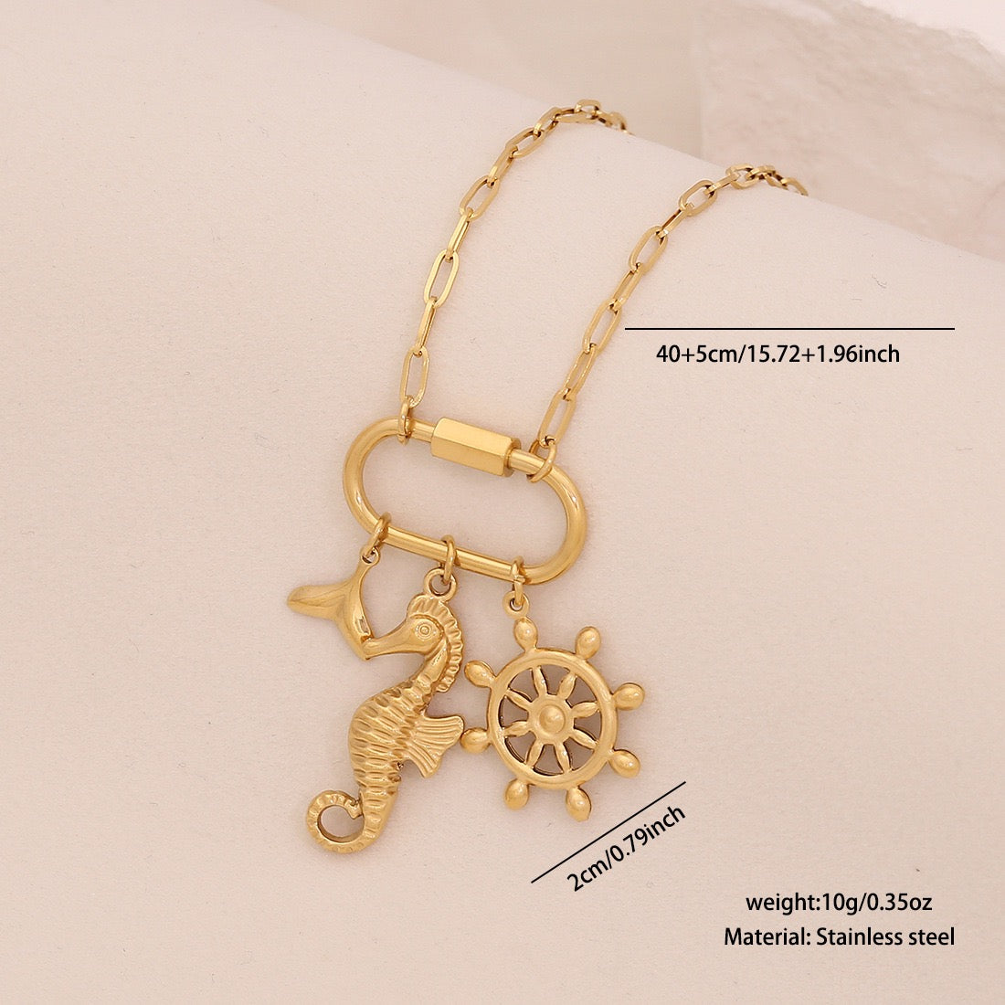 Detachable Star & Moon Evil Eye Necklace