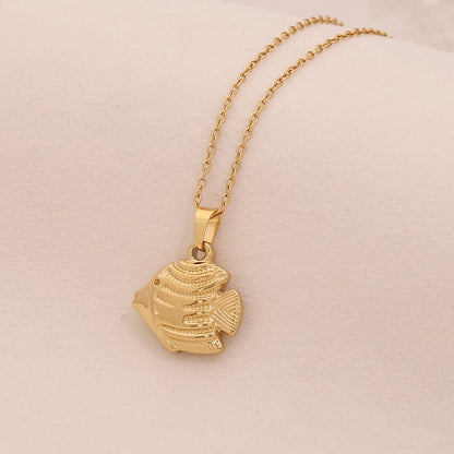 Ocean Series Starfish & Sea Turtle Pendant Necklace